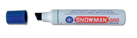 Marker permanentny niebieski ścięta końcówka Snowman Jumbo 600