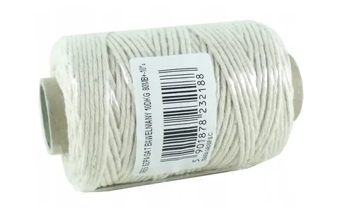 Sznurek szpagat bawełniany bielony 100g/80m TRES /SZBA/80/