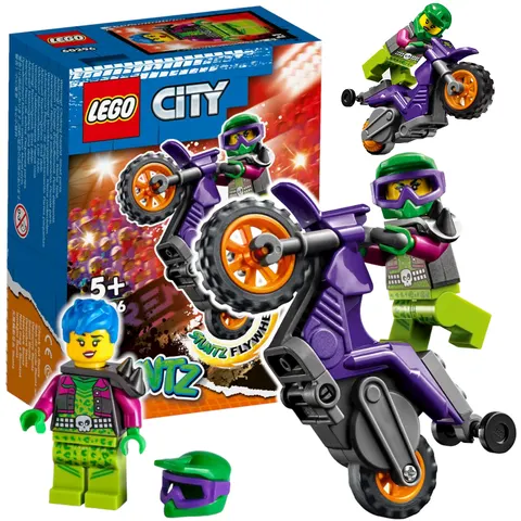LEGO CITY 60296 - Wheelie na motocyklu kaskaderskim