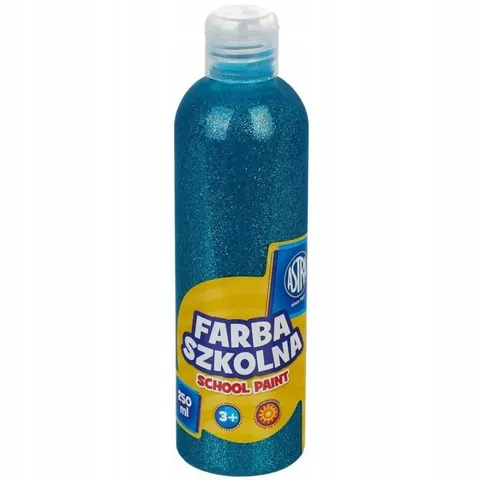 Farba szkolna turkusowa brokatowa 250 ml Astra