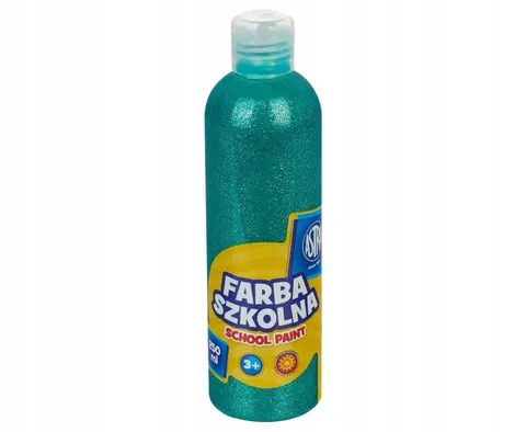 Farba szkolna zielona brokatowa 250 ml Astra