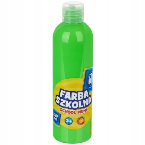 Farba szkolna zielona fluorescencyjna 250 ml Astra