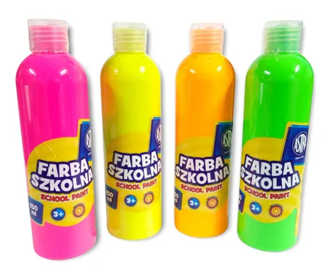 Zestaw farb fluorescencyjnych 4 kolory 250 ml Astra