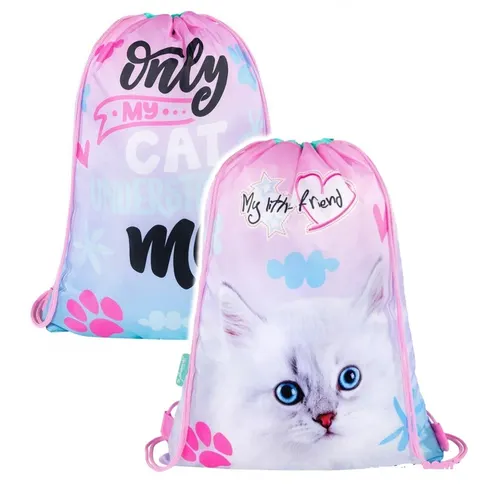 Worek na buty WF pastelowy KOTEK My Little Friend