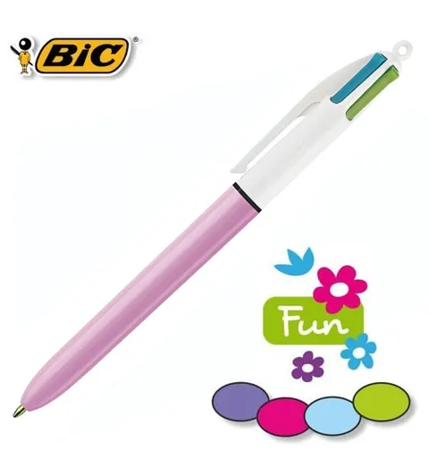 Długopis 4 kolory 4w1 pastel BIC 4Colours Fun fiolet