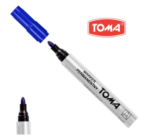 Marker Permanentny 1,5mm niebieski okrągły TOMA TO-090
