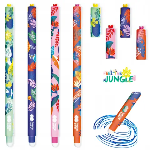 Długopis wymazywalny Jungle niebieski 0,5mm 1 sztuka Happy Color