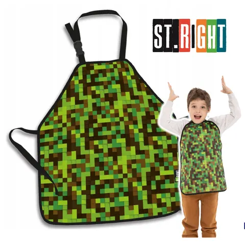 Fartuszek ochronny do malowania dla dzieci MINECRAFT wodoodporny St. Right