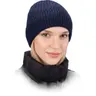 Czapka ochronna ocieplana FRIO – polarowa z futerkiem, uniwersalna GRANATOWY 54-62