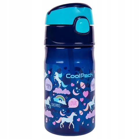 Bidon butelka na wodę ze słomką szkolny Jednorożec Unicorn CoolPack