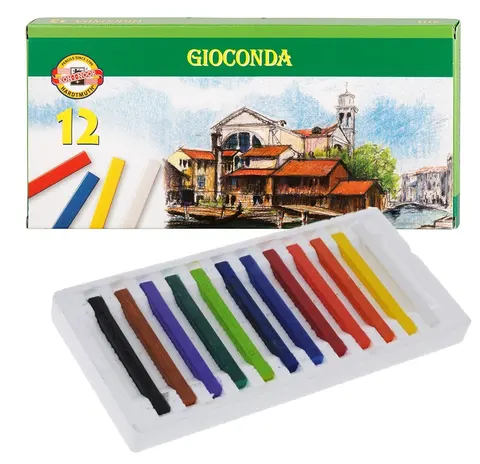 Pastele olejne twarde 12 kolorów Gioconda Koh-I-Noor