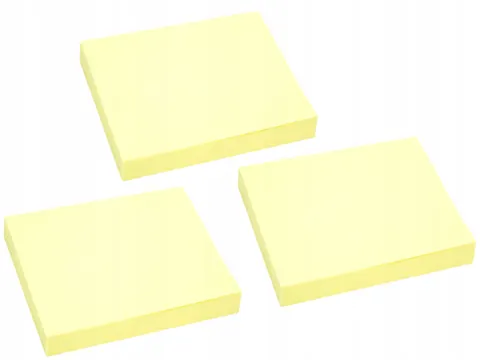 3x karteczki samoprzylepne żółte notes 50x40mm 100k Tres