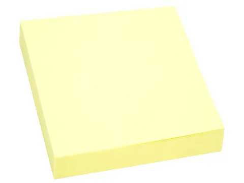 Karteczki samoprzylepne żółte notes bloczek 75x75 100k Tres