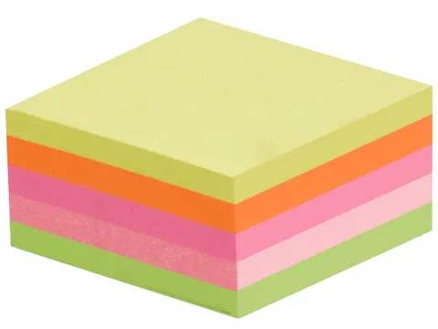 Karteczki samoprzylepne kolorowe neon notes 75x75mm 400k Tres