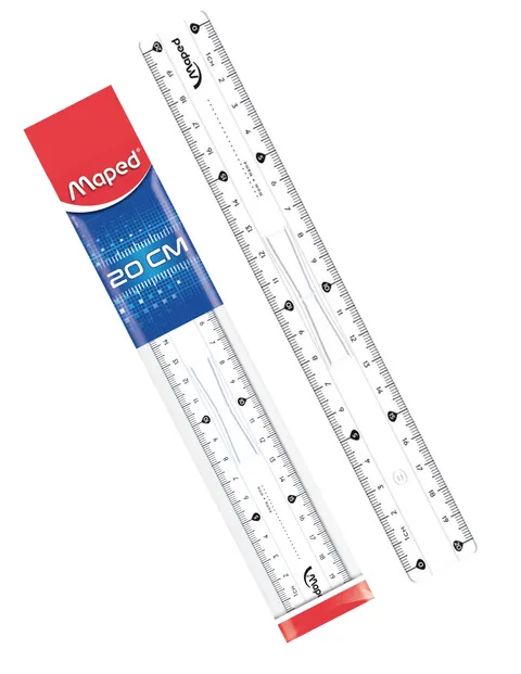 Linijka szkolna plastikowa 20 cm z uchwytem Maped Classic