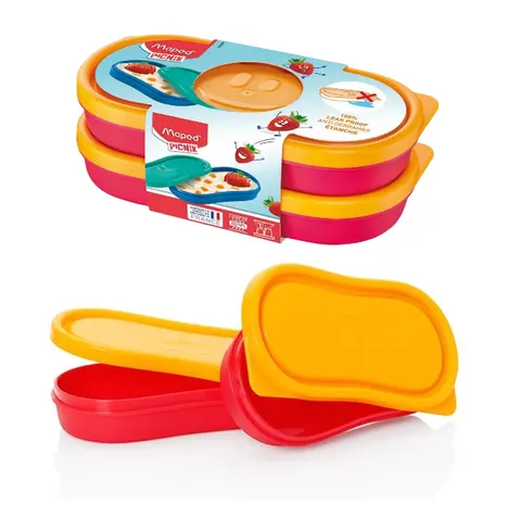 2x mini śniadaniówka lunchbox snack Maped Picnik Concept Kids różowe