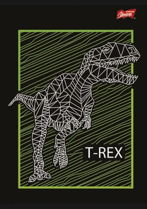 Zeszyt A5/32k kratka T-REX mix dinozaury soft touch UniPap