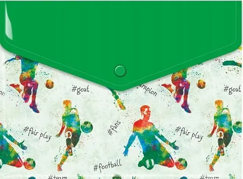 Teczka koperta plastikowa na zatrzask A5 football Biurfol