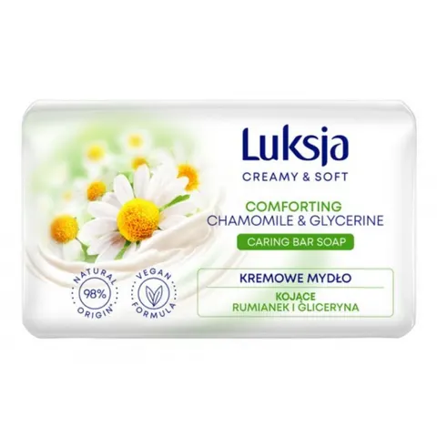 LUKSJA MYDŁO W KOSTCE 90G CREAMY&SOFT RUMIANEK I GLICERYNA