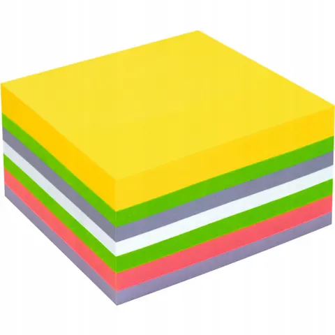 Karteczki samoprzylepne notes kolor neon 75x75mm 400k Tres