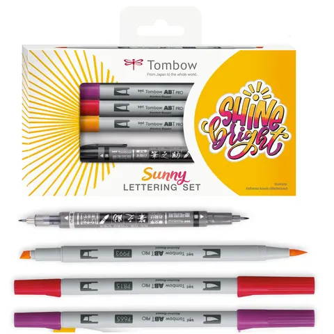 Zestaw kaligrafii Tombow Sunny 4 el. ABT Pro i Fudenosuke