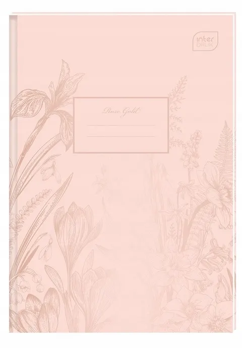 Brulion A5/96k kratka Metallic Rose Gold Interdruk