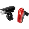 Zestaw lampek rowerowych LED MacTronic Falcon Eye DUO BIKELIGHT-SET CZARNO-CZERWONY