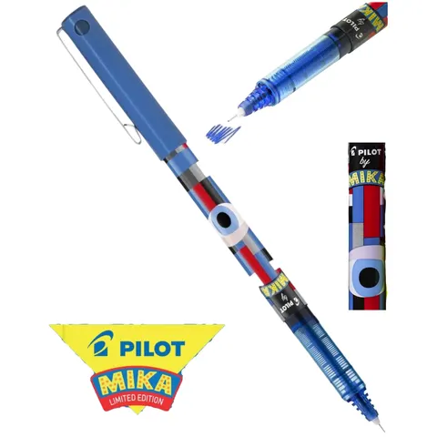 Pilot długopis, cinkopis kulkowy niebieski V5 by MIKA - limitowana edycja