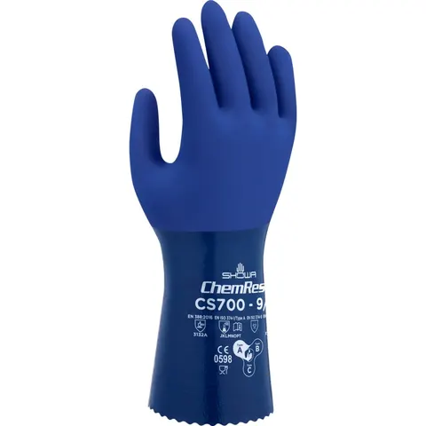 Rękawice showa nitryl chemoodporne niebieski (model CS700)