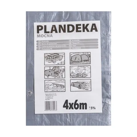 Plandeka tarp-110 srebrny 4x6 m