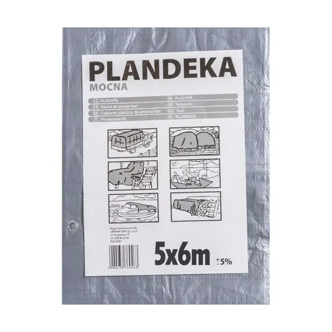 Plandeka tarp-110 srebrny 5x6 m