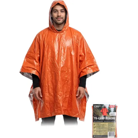 Ponczo survivalowe tg-camp-poncho pomarańczowy uni