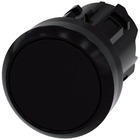 Przycisk 22mm okrągły tworzywo czarny płaski z samopowrotem SIRIUS ACT; 3SU1000-0AB10-0AA0 SIEMENS