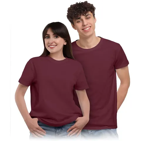 T-shirt r810 czerwony bordo