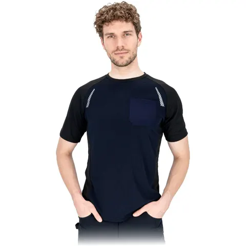 T-shirt ts-ovar granatowo-czarny