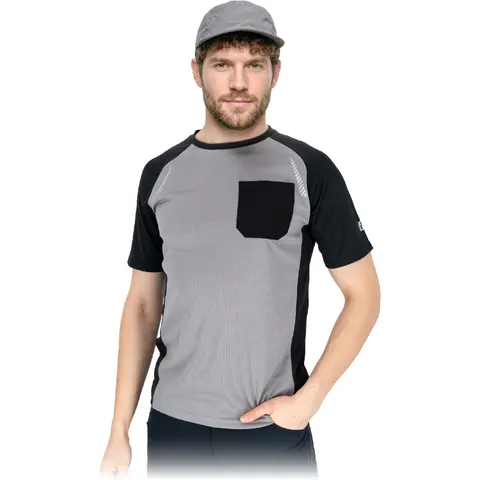 T-shirt ts-ovar szaro-czarny