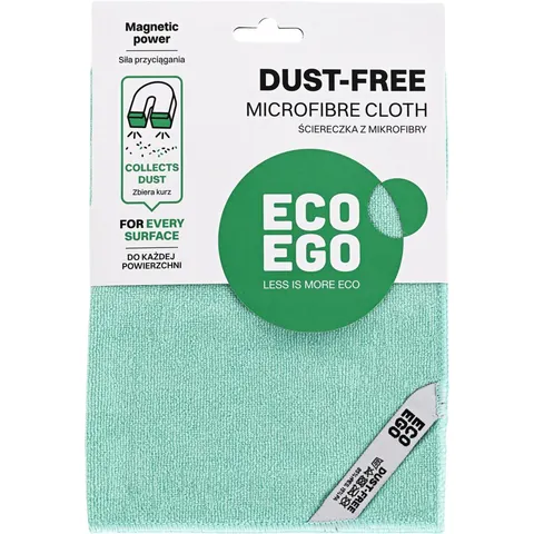 Ściereczka z mikrofibry YORK DUST FREE – do kurzu, antyalergiczna, eko 35x35 ZIELONY