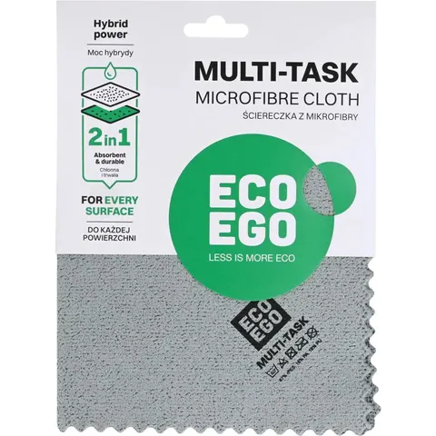 Ściereczka z mikrofibry YORK MULTI TASK – eko, wielofunkcyjna, szybkoschnąca 35x35 SZARY/STALOWY