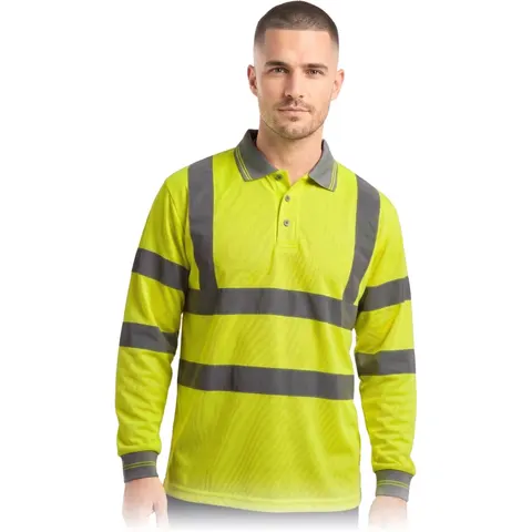 Koszulka polo polo-fluorescencyjny żółty