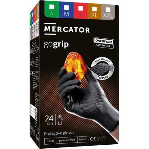 Rękawice nitrylowe rmm-grip-obo nitryl czarny