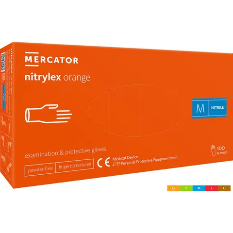 Rękawice nitrylowe 8% vat rmm-nitorange nitryl pomarańczowy