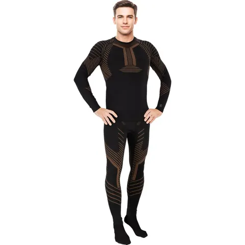 Komplet termoaktywny us-verran czarno-brązowy