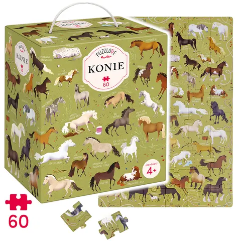 Puzzle dla dzieci KONIE CzuCzu 60 elemntów 4+