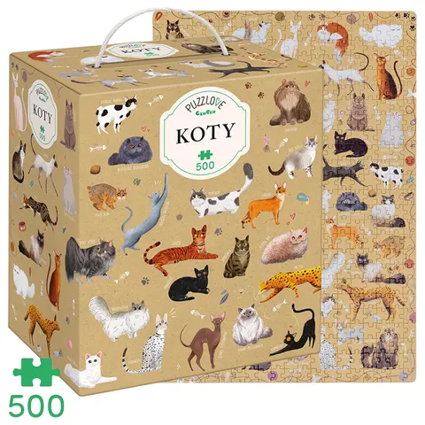 Puzzle KOTY CzuCzu 500 elementów 9+ puzzle rodzinne