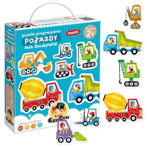 Puzzle progresywne Pojazdy na budowie CzuCzu