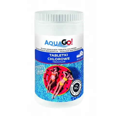 AQUA GO Tabletki chlorowe do basenu TRIOCHLOR, 50 x 20 g