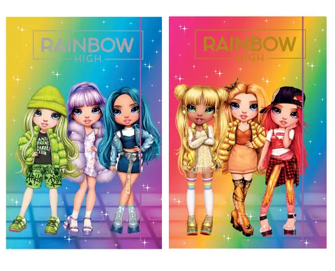 Teczka z gumką A4 szkolna RAINBOW HIGH A4