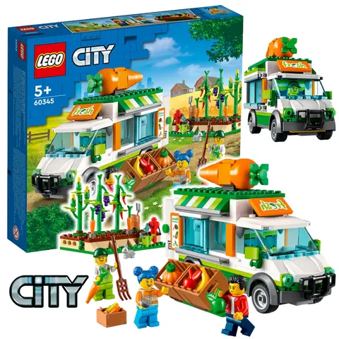 LEGO CITY 60345 Furgonetka na targu farmera 5+