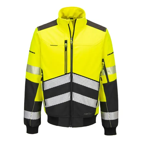 EV4 Softshell ostrzegawczy Bomber (3L) EV468YBR żółty/czarny