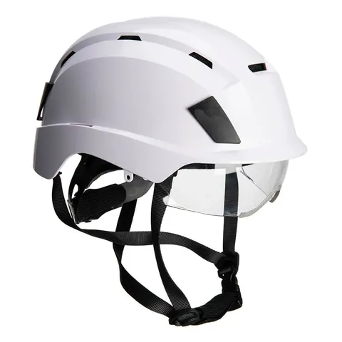 Kask ze zintegrowaną wizjerką PS80WHR biały